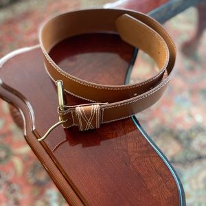 Ellen Tracy Linda Allred all leather women’s belt brand new